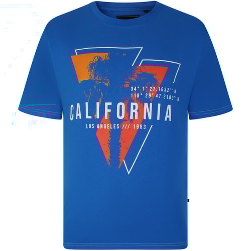 KAM California Print T-Shirt Blau